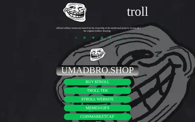 Website screenshot of TROLL (2026-05-20)