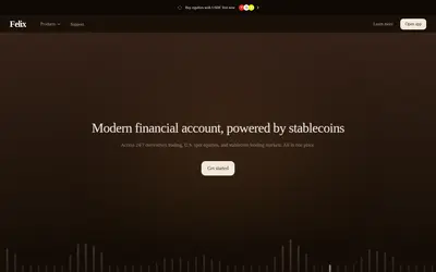 Website screenshot of Felix feUSD (2026-05-20)