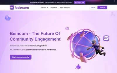 Website screenshot of Beincom (2026-05-20)