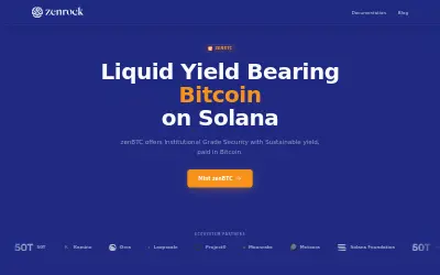 Website screenshot of Wrapped zenBTC (2026-05-27)