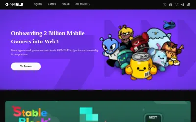 Website screenshot of Gomble (2026-05-27)