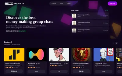 Website screenshot of Towns (2026-05-20)