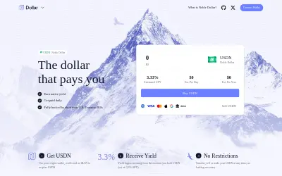 Website screenshot of Noble Dollar (USDN) (2026-05-27)