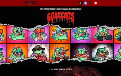 Website screenshot of GoreCats (2026-04-25)