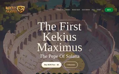 Website screenshot of Kekius Maximus (kekiusmaximus.army) (2026-05-22)