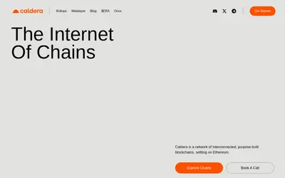 Website screenshot of Caldera (2026-05-22)