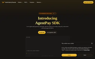 Website screenshot of USD1 (2026-05-20)