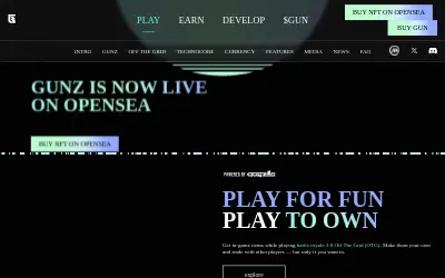 Website screenshot of Gunz (2026-05-27)
