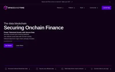 Website screenshot of Space and Time (2026-05-21)