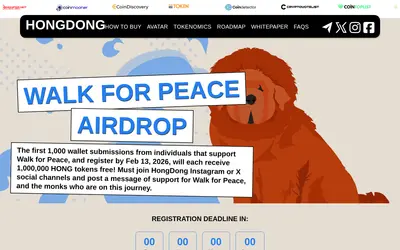 Website screenshot of HongDong (2026-04-25)