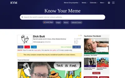 Website screenshot of DICK BUTT (2026-04-26)