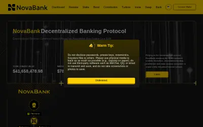 Website screenshot of NovaBank (2026-05-27)