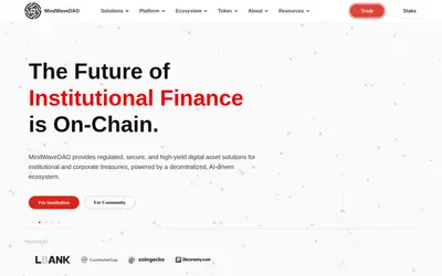 Website screenshot of MindWaveDAO (2026-04-21)