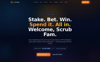 Website screenshot of Tiger Scrub Money (2026-05-19)