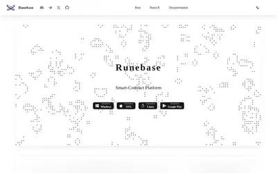 Website screenshot of Runebase (2026-05-21)