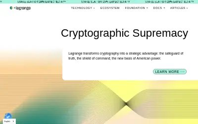 Website screenshot of Lagrange (2026-05-27)