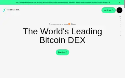 Website screenshot of THORChain Yield (2026-06-02)