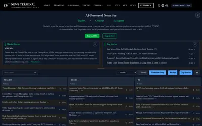 Website screenshot of Gloria AI (2026-04-26)