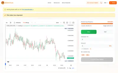 Website screenshot of Useless Coin (2026-04-25)