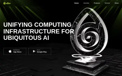 Website screenshot of aZen (2026-05-27)