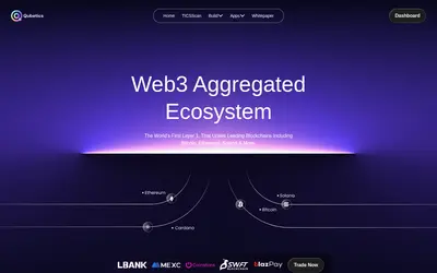 Website screenshot of Qubetics (2026-04-25)
