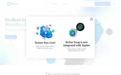 Website screenshot of Rezor (2026-04-25)