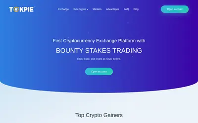 Website screenshot of TOKPIE (2026-05-21)