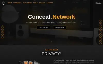 Website screenshot of Conceal (2026-05-23)