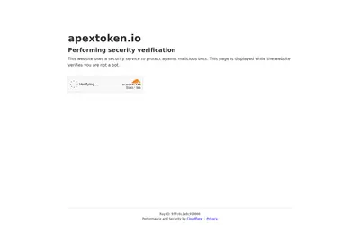 Website screenshot of Apex Token (2026-05-22)