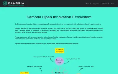 Website screenshot of Kambria (2026-05-29)