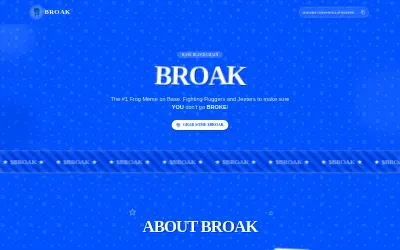Website screenshot of Broak on Base (2026-06-02)