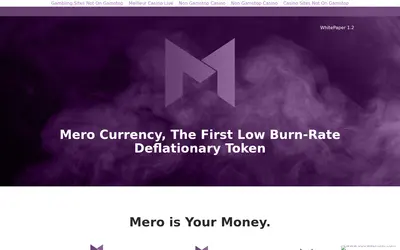 Website screenshot of Mero Currency (2026-05-21)