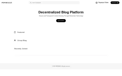 Website screenshot of Paparazzi Token (2026-06-03)