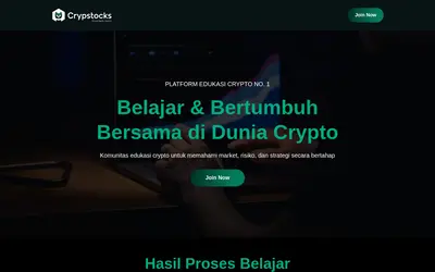 Website screenshot of CrypstocksAI (2026-04-25)