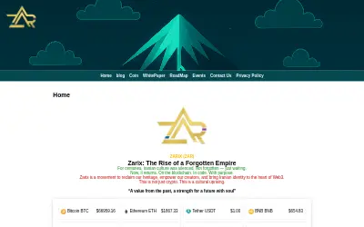 Website screenshot of Zarix (2026-06-03)