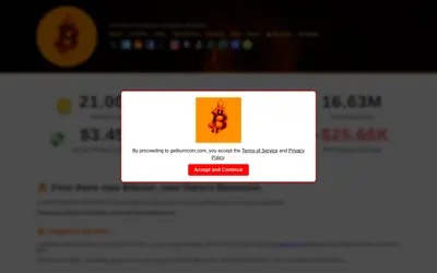 Website screenshot of Burncoin (2026-04-25)