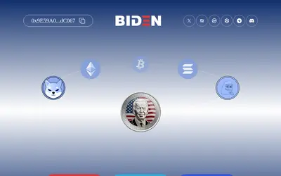 Website screenshot of Biden Coin (2026-05-21)