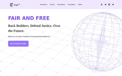Website screenshot of Fair and Free (2026-05-22)