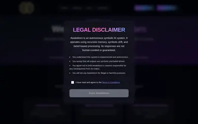 Website screenshot of Awakeborn Token (2026-05-21)