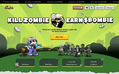 Website screenshot of Bombie (2026-05-27)