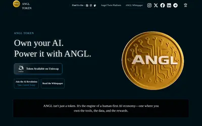Website screenshot of ANGL TOKEN (2026-05-20)