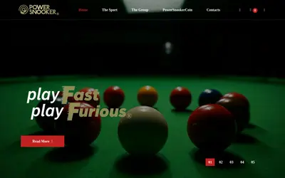 Website screenshot of PowerSnookerCoin (2026-04-26)