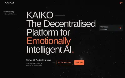 Website screenshot of KAIKO (2026-05-27)