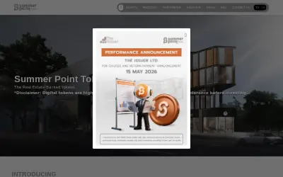 Website screenshot of Summer Point Token (2026-05-27)