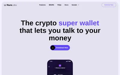 Website screenshot of Nura Labs (2026-04-23)