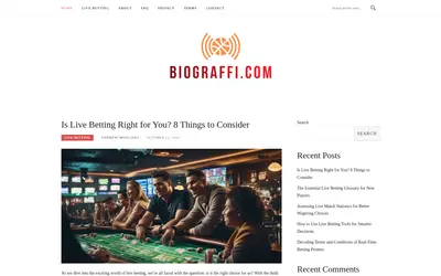Website screenshot of Biograffi (2026-04-25)