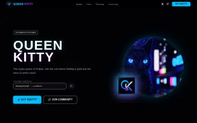 Website screenshot of Queen Kitty (2026-05-27)