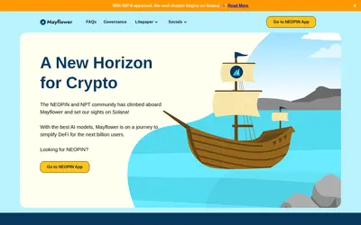 Website screenshot of Mayflower AI  (2026-05-21)