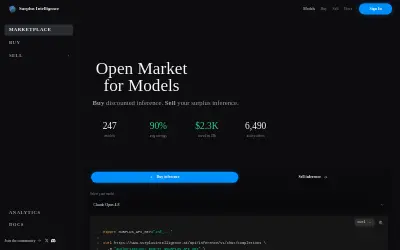 Website screenshot of Surplus intelligence (2026-06-10)
