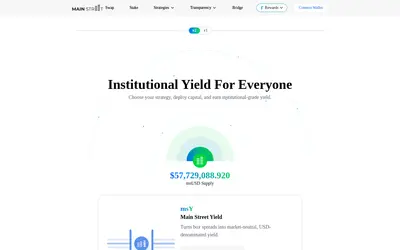 Website screenshot of Main Street USD (2026-04-24)